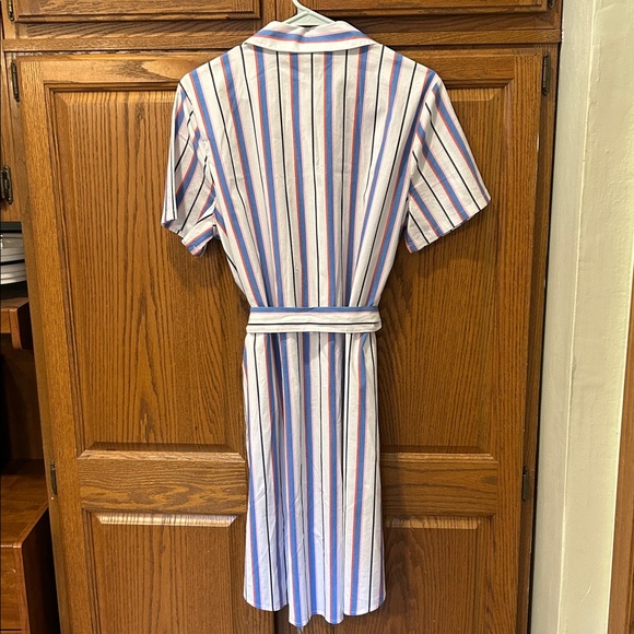 J. Crew Belted Striped Shirt Dress - Picture 3 of 9